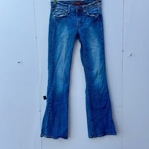 Vigoss Flare Leg Jeans Womens 1 Medium Wash Low Rise Stretch Denim Blue